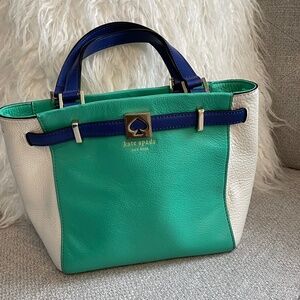Kate Spade Blue Colour Block Handbag